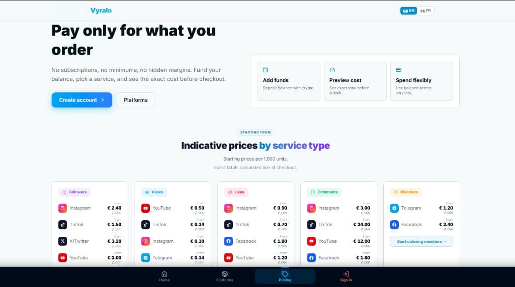 Pricing